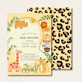 Wild Safari Adventure erwartet Baby Shower Einladung