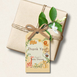 Wild Safari Adventure erwartet Baby Shower Geschenkanhänger