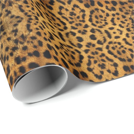 Wild Safari Animal Cheetah Girl Leopard Druck Geschenkpapier (Rolleneckpunkt)