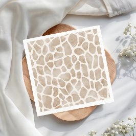 Wild Safari Animal Giraffe Print Serviette