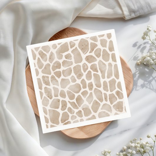 Wild Safari Animal Giraffe Print Serviette