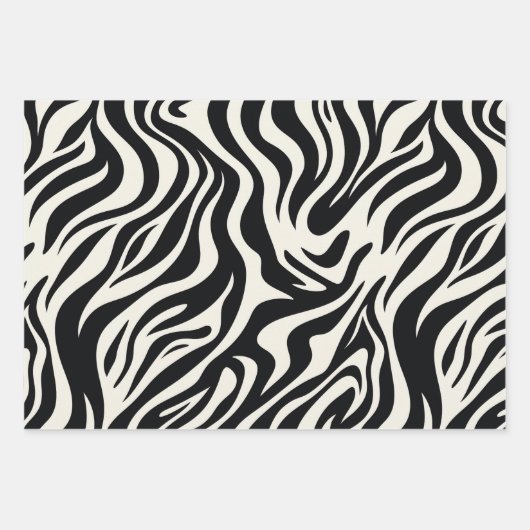 Wild Safari Animal Print Wrapping Papers Geschenkpapier Set (Vorderseite 3)