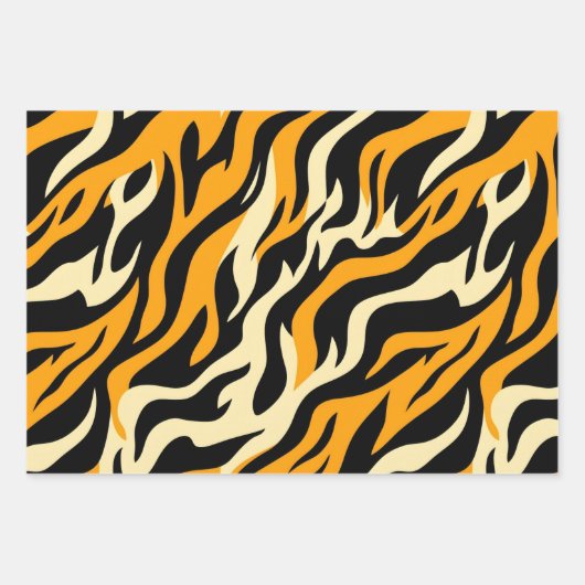 Wild Safari Animal Print Wrapping Papers Geschenkpapier Set (Vorderseite)