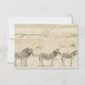 Wild Safari Animals Baby Duwer Diaper Raffle Einladung (Rückseite)