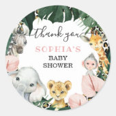 Wild Safari Animals Baby Duwer Gefallen Sticker (Vorderseite)