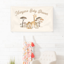 Wild Safari Animals Baby Shower Banner