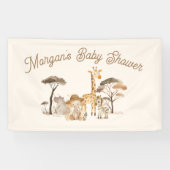 Wild Safari Animals Baby Shower Banner (Horizontal)