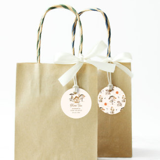 Wild Safari Animals Baby Shower Geschenkanhänger