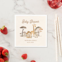Wild Safari Animals Baby Shower