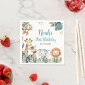 Wild Safari Animals Birthday Party Serviette (Beispiel)