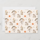 Wild Safari Animals Boho Baby Shower Einladung (Rückseite)
