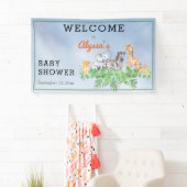 Wild Safari Animals | Jungle Baby Dusche Party Ban Banner (Insitu)
