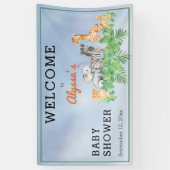 Wild Safari Animals | Jungle Baby Dusche Party Ban Banner (Vertikal)
