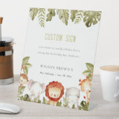 Wild Safari Animals Kindergeburtstag Custom Party Sockelschild (In Situ)