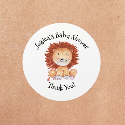 Wild Safari Animals Round Sticker