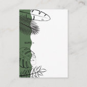 Wild Safari Elephant Rust Red Diaper Raffle Begleitkarte (Rückseite)