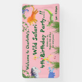 Wild Safari Geburtstagsparty Banner (Vertikal)