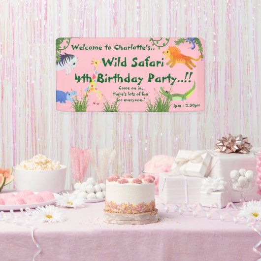 Wild Safari Geburtstagsparty Banner (Party)