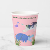 Wild Safari Geburtstagsparty Pappbecher (Vorderseite)