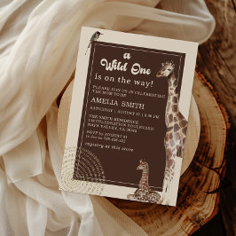 Wild Safari Giraffe Jungle Baby Shower Einladung