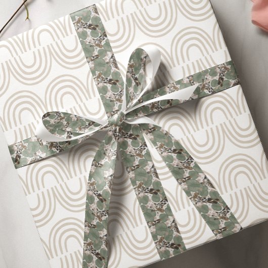 Wild Safari Giraffe Tiermuster Satinband