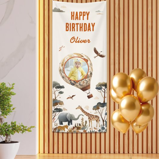 Wild Safari Hot Air Ballon Foto Banner