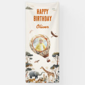 Wild Safari Hot Air Ballon Foto Banner (Vertikal)