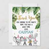 Wild Safari Jungle Geburtstag Danke Karte (Vorderseite)