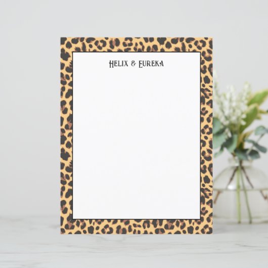 Wild Safari Leopard Print Paper (Stehend Vorderseite)