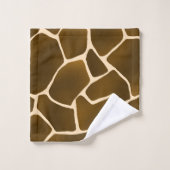 Wild Safari Natural Giraffe Print Badhandtuch Set (Waschlappen)