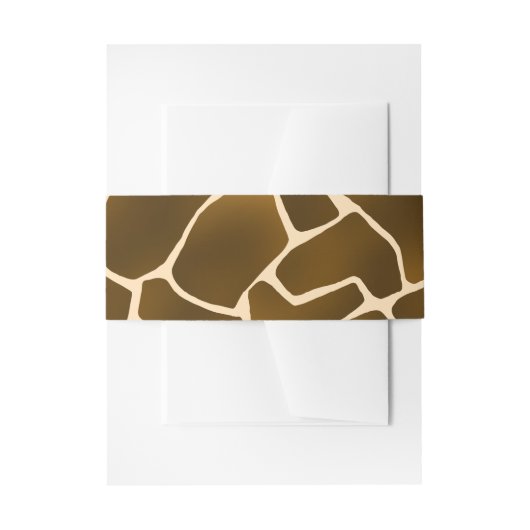 Wild Safari Natural Giraffe Print Einladungsbanderole (Vorderseite Beispiel)