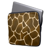 Wild Safari Natural Giraffe Print Laptopschutzhülle (Vorderseite Links)