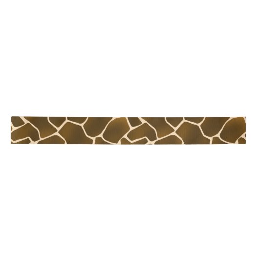 Wild Safari Natural Giraffe Print Satinband (Vorderseite)