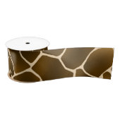 Wild Safari Natural Giraffe Print Satinband (Spule)