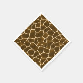 Wild Safari Natural Giraffe Print Serviette (Ecke)