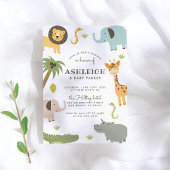 Wild Safari Niedlich Baby Dusche Einladung