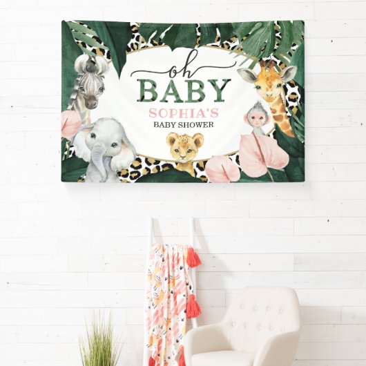 Wild Safari Oh Baby Shower Banner (InSitu)