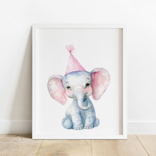 Wild Safari Party Elephant Animals Geburtstag Poster