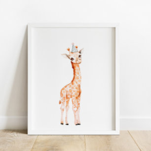 Wild Safari Party Giraffe Tiere Geburtstag Poster
