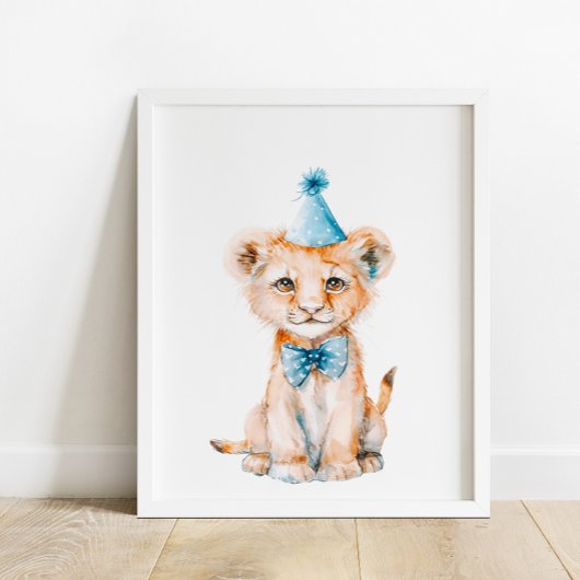 Wild Safari Party Löwentiere Geburtstag Poster