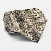 Wild Safari Snakeskin Tierdruckmuster Krawatte (Gerollt)
