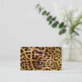 Wild-Safari-Tier, schwarz und braun geätzt Visitenkarte (Stehend Vorderseite)