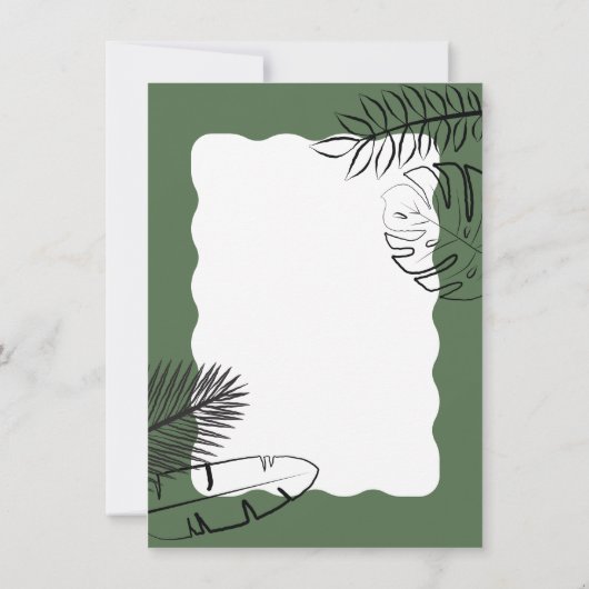 Wild Safari Tiere Frame Denim Blue Dankeskarte (Rückseite)