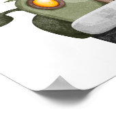 Wild Safari Tiere Junge Dusche bekommen Poster (Ecke)