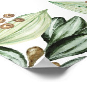 Wild Safari Tiere Rustikale Vegetation Geburtstag Poster (Ecke)