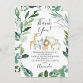 Wild Safari Tiere Wreath Danke Karte (Vorne/Hinten)