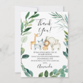 Wild Safari Tiere Wreath Danke Karte (Vorderseite)