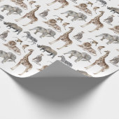 Wild Safari Zoo Animals Geschenkpapier (Ecke)