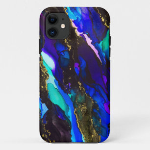 Wild Schwarz und Lila Alkoholtink iPhone malen Case-Mate iPhone Hülle