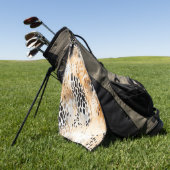 Wild Schwarzer Cream Leopard Golfhandtuch (Gras)